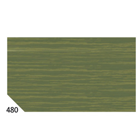 10RT CARTA CRESPA VERDE OLIVA 480 (50X250CM) 48gr/m² Rex Sadoch