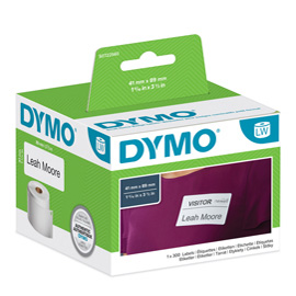 ROTOLO 300 ETICHETTE BADGE RIMOV. 41X89MM X DYMO LW 113560
