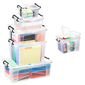 CONTENITORE MULTIUSO C/COPERCHIO L67,5x P44,5x H23cm - 50LT STRATA