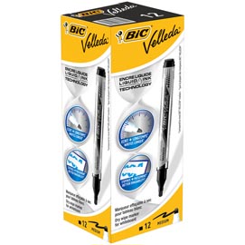 MARCATORI P.TONDA Whiteboard VELLEDA® Liquid Ink Pocket BIC® NERO