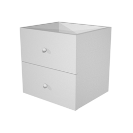 CASSETTIERA 2CASS. GRIGIO ALLUMINIO per LIBRERIA RAINBOW