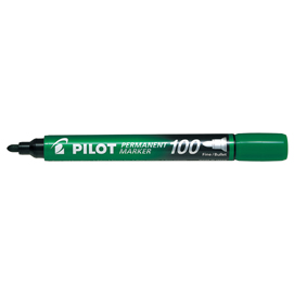MARCATORE PERMANENTE 100 VERDE P.TONDA 4.5MM PILOT