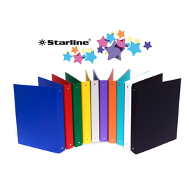 Raccoglitore 4R 30mm 22X30 rivestito in PPL azzurro KingColor STARLINE