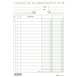 100 SCHEDE 2 COLONNE VERTICALE 17X12CM E3159VE EDIPRO