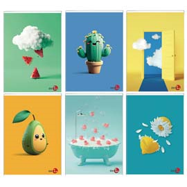 Maxiquaderno A4 40fg+2 80gr 5mm Vibes 2023 BM