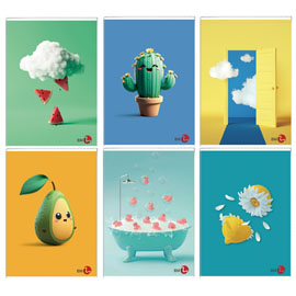 Maxiquaderno A4 40fg+2 80gr 4mm Vibes 2023 BM