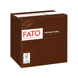 100 tovaglioli carta 25x25cm 2 Veli Cioccolata Fato