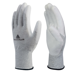 Guanto antistatico in poliestere/carbonio VE702PESD Tg.10 col. bianco