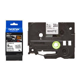 NASTRO LAM. FLESSIBILE TZE-FX221 9MMx8MT NERO/BIANCO