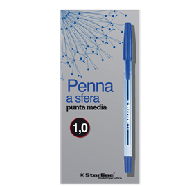 SCATOLA 50 PENNA SFERA BLU P.MEDIA 1.0MM STARLINE